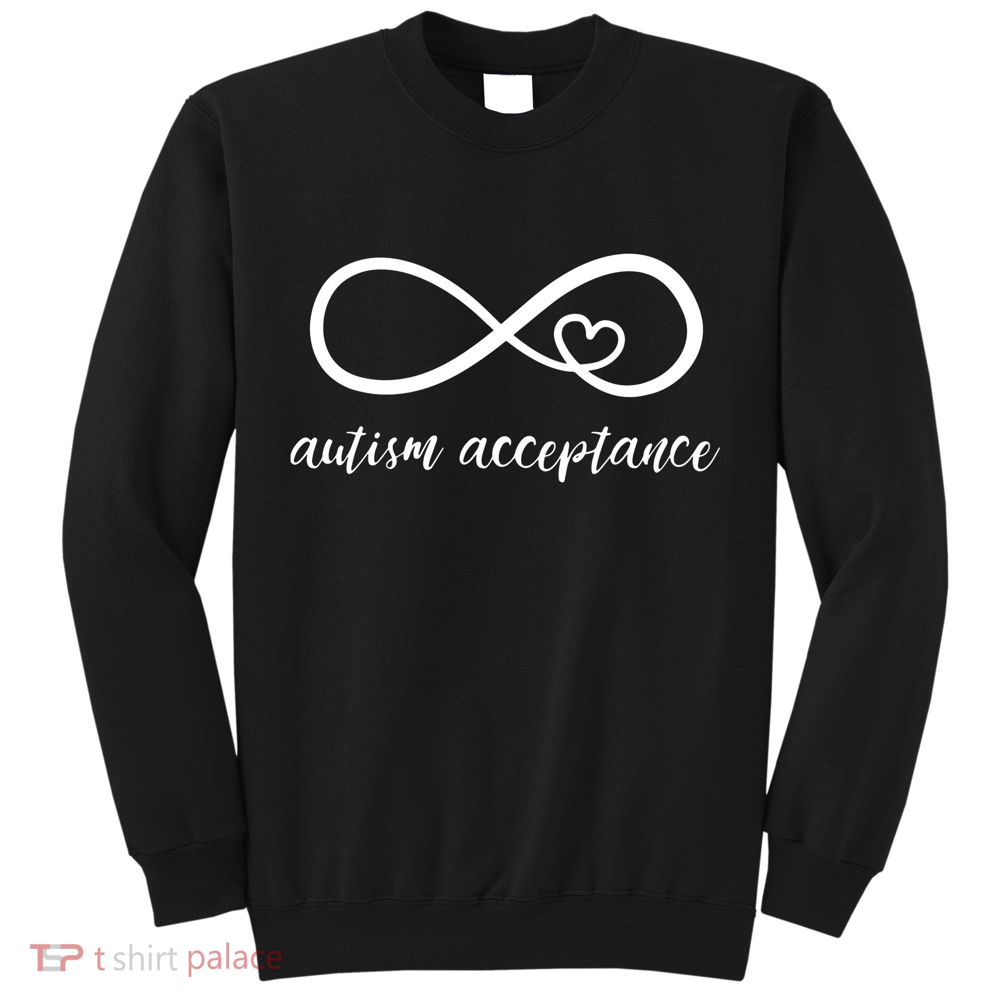 Red Instead Autism Shirt Autism Acceptance Tall Sweatshirt