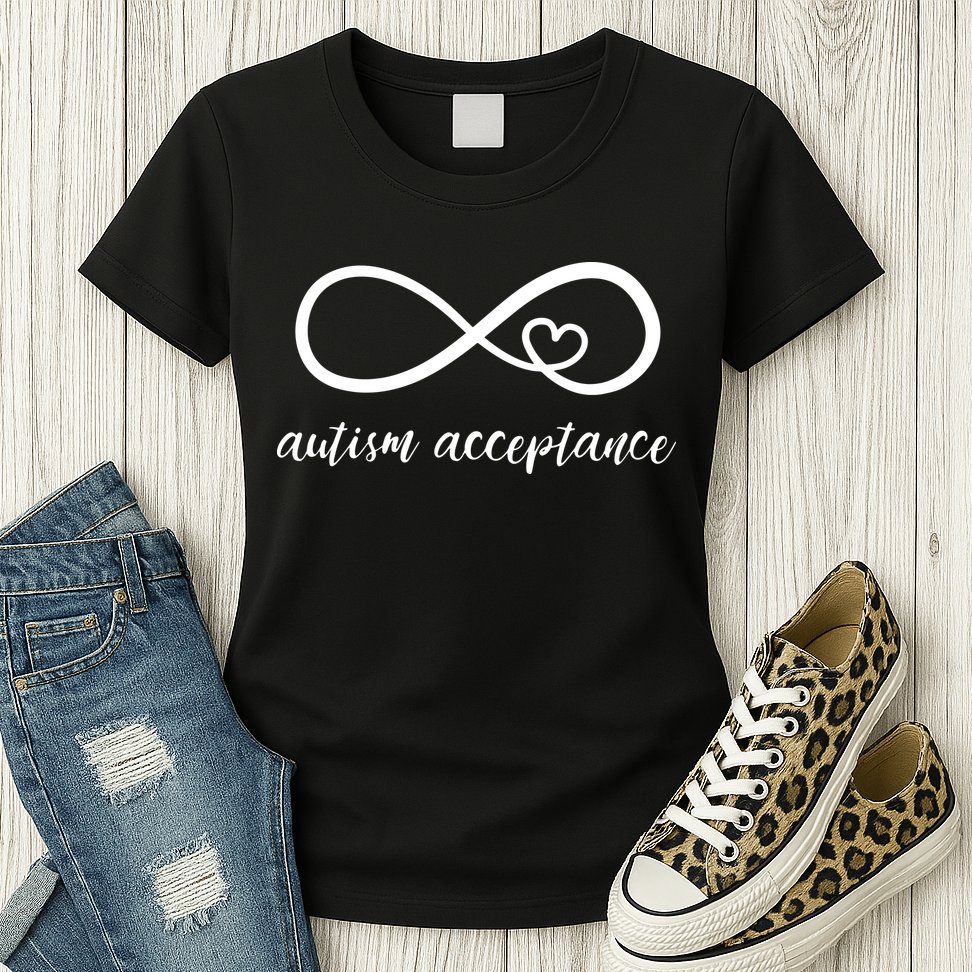 Red Instead Autism Shirt Autism Acceptance Womens T-Shirt