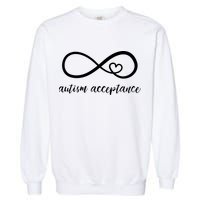 Red Instead Autism Shirt Autism Acceptance Garment-Dyed Sweatshirt