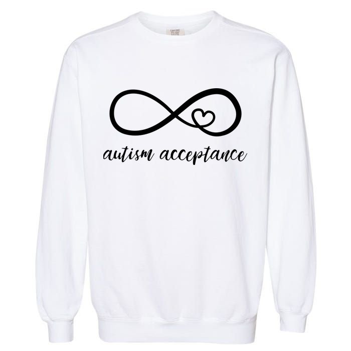 Red Instead Autism Shirt Autism Acceptance Garment-Dyed Sweatshirt