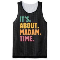 Retro Its About Madam Time Funny ItS About Madam Time Mesh Reversible Basketball Jersey Tank