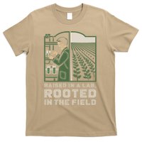 Raised in a Lab Rooted in the Field Agricultural Science T-Shirt