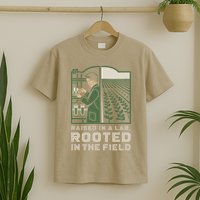 Raised in a Lab Rooted in the Field Agricultural Science T-Shirt