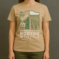 Raised in a Lab Rooted in the Field Agricultural Science T-Shirt