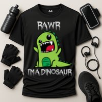 Rawr IM A Dinosaur Cartoon Trex Monster Cooling Performance Crew T-Shirt