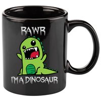 Rawr IM A Dinosaur Cartoon Trex Monster 11oz C Handle Ceramic Mug