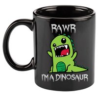 Rawr IM A Dinosaur Cartoon Trex Monster 11oz C Handle Ceramic Mug