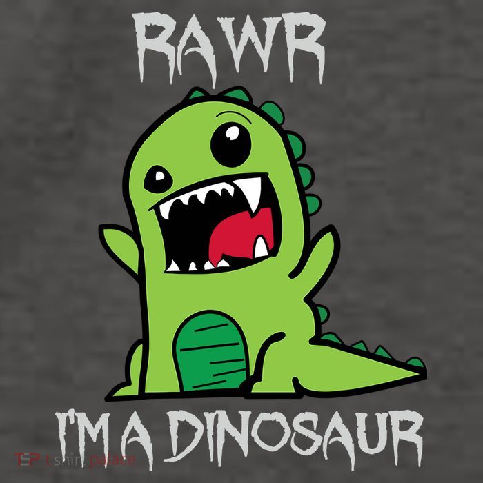 Rawr IM A Dinosaur Cartoon Trex Monster Vector Backpack