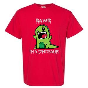 Rawr IM A Dinosaur Cartoon Trex Monster Garment-Dyed Heavyweight T-Shirt