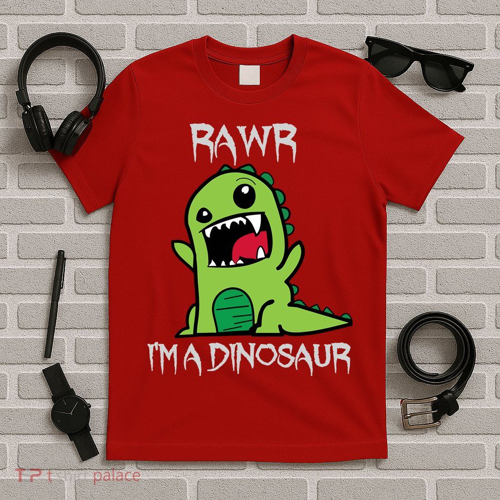 Rawr IM A Dinosaur Cartoon Trex Monster T-Shirt