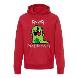 Rawr IM A Dinosaur Cartoon Trex Monster Premium Hoodie