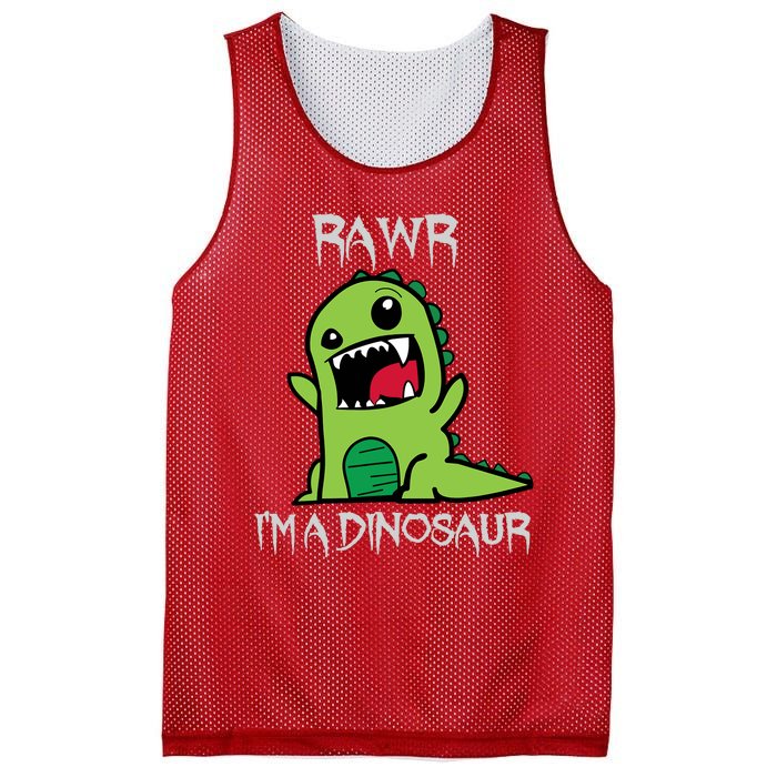 Rawr IM A Dinosaur Cartoon Trex Monster Mesh Reversible Basketball Jersey Tank