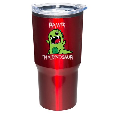 Rawr IM A Dinosaur Cartoon Trex Monster Tumbler
