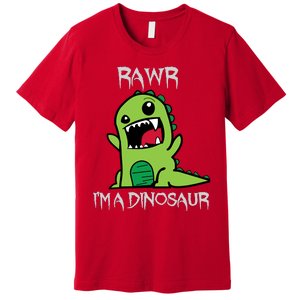 Rawr IM A Dinosaur Cartoon Trex Monster Premium T-Shirt