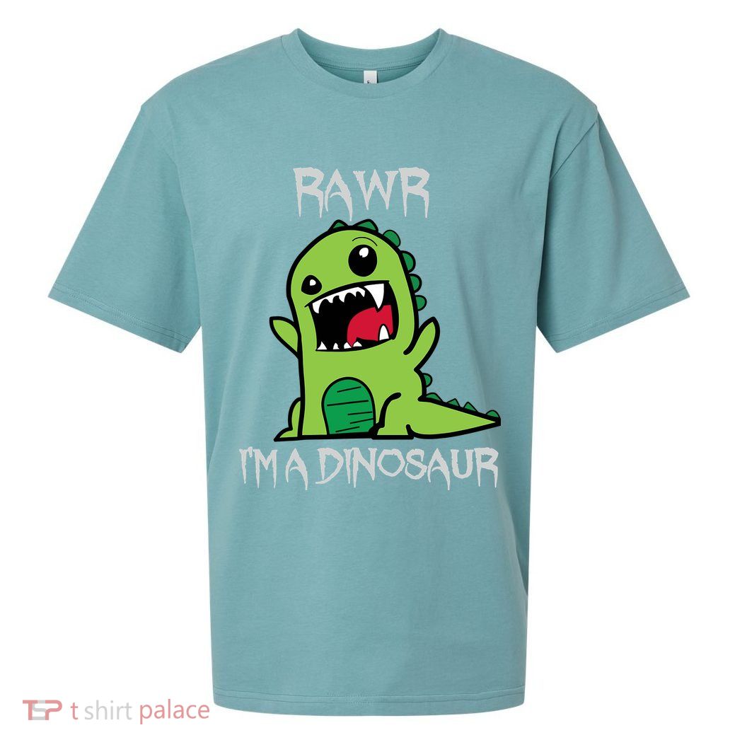 Rawr IM A Dinosaur Cartoon Trex Monster Sueded Cloud Jersey T-Shirt
