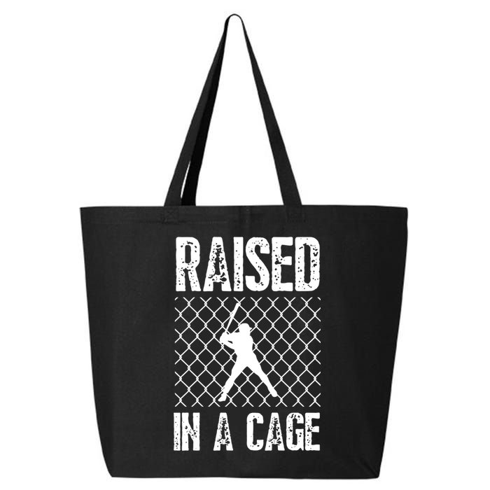 Raised In A Cage Baseball Gift 25L Jumbo Tote