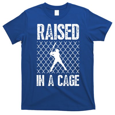 Raised In A Cage Baseball Gift T-Shirt