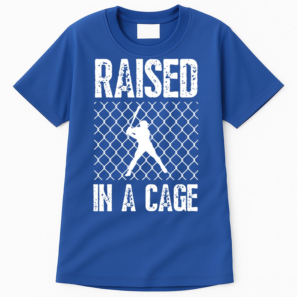 Raised In A Cage Baseball Gift Tall T-Shirt