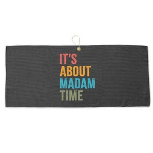 Retro ItS About Madam Time Funny Gift Large Microfiber Waffle Golf Towel