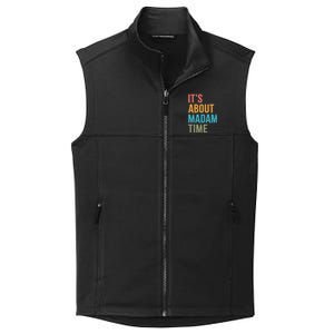 Retro ItS About Madam Time Funny Gift Collective Smooth Fleece Vest