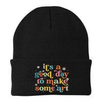 Retro It's A Good Day To Make Some Art Teacher Student Beanie
