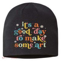 Retro It's A Good Day To Make Some Art Teacher Student Sustainable Beanie