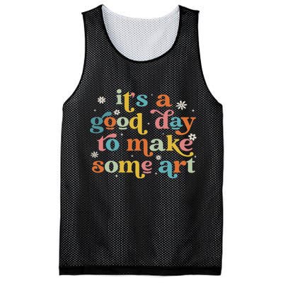 Retro It's A Good Day To Make Some Art Teacher Student Mesh Reversible Basketball Jersey Tank