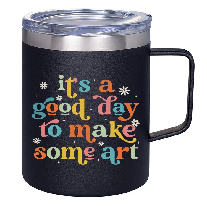 Retro It's A Good Day To Make Some Art Teacher Student 12oz Stainless Steel Coffee Mug