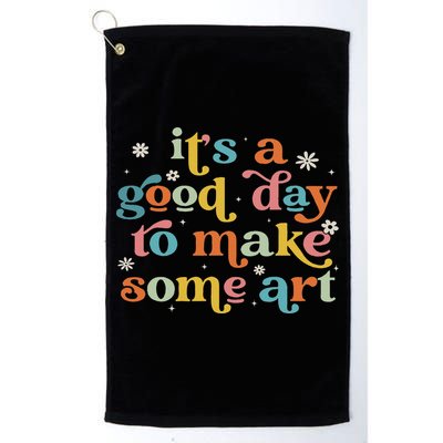 Retro It's A Good Day To Make Some Art Teacher Student Golf Towel