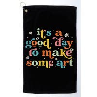 Retro It's A Good Day To Make Some Art Teacher Student Golf Towel