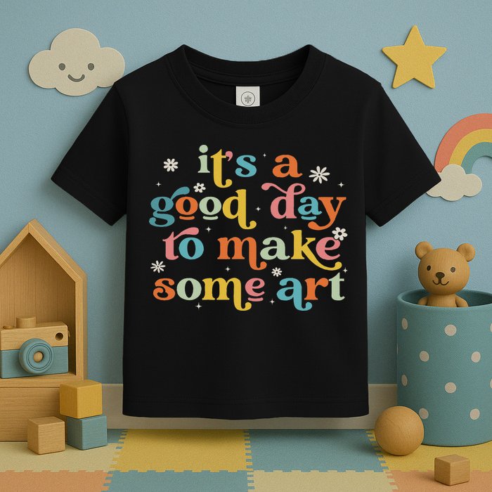 Retro It's A Good Day To Make Some Art Teacher Student Toddler T-Shirt