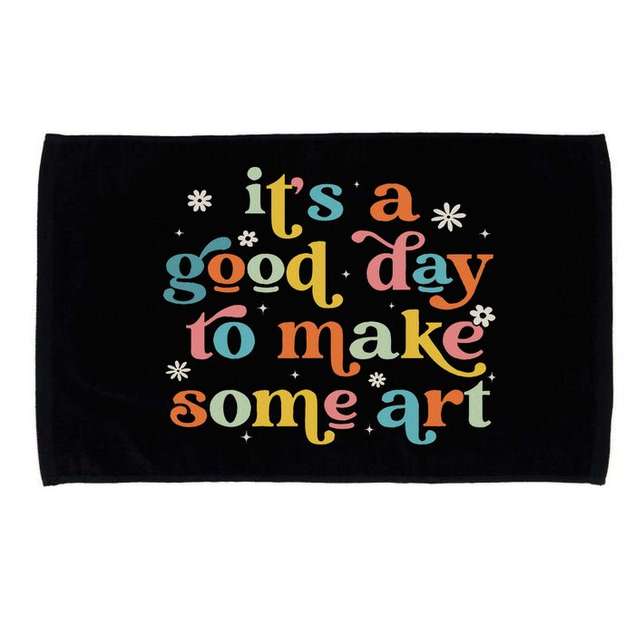 Retro It's A Good Day To Make Some Art Teacher Student Microfiber Hand Towel
