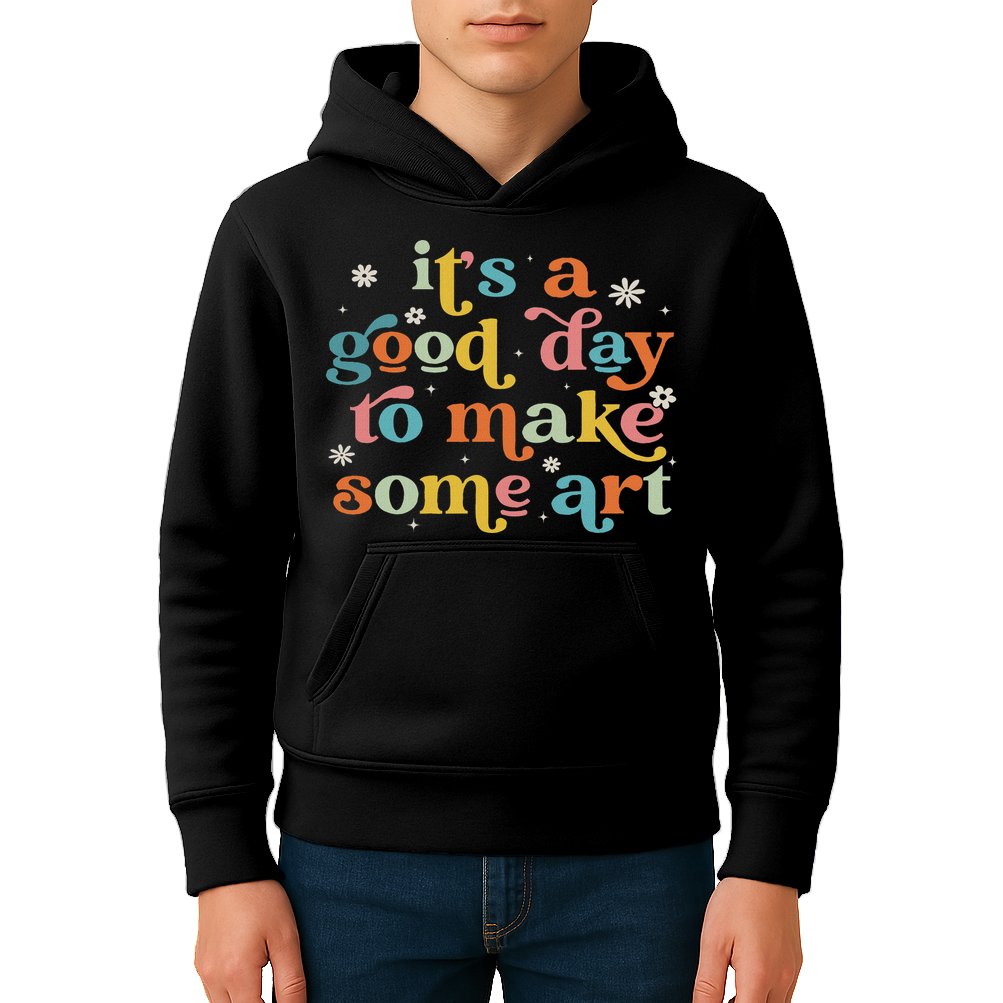 Retro It's A Good Day To Make Some Art Teacher Student Kids Hoodie