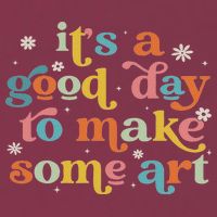 Retro It's A Good Day To Make Some Art Teacher Student 16oz Travel Tumbler