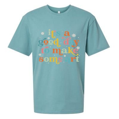 Retro It's A Good Day To Make Some Art Teacher Student Sueded Cloud Jersey T-Shirt