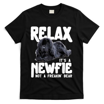 Relax ItS A Newfie Not A Freakin Bear Newfoundland Dog T-Shirt