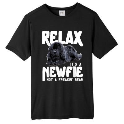 Relax ItS A Newfie Not A Freakin Bear Newfoundland Dog Tall Fusion ChromaSoft Performance T-Shirt