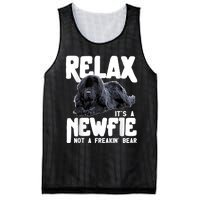 Relax ItS A Newfie Not A Freakin Bear Newfoundland Dog Mesh Reversible Basketball Jersey Tank