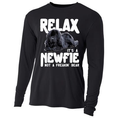 Relax ItS A Newfie Not A Freakin Bear Newfoundland Dog Cooling Performance Long Sleeve Crew