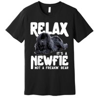 Relax ItS A Newfie Not A Freakin Bear Newfoundland Dog Premium T-Shirt