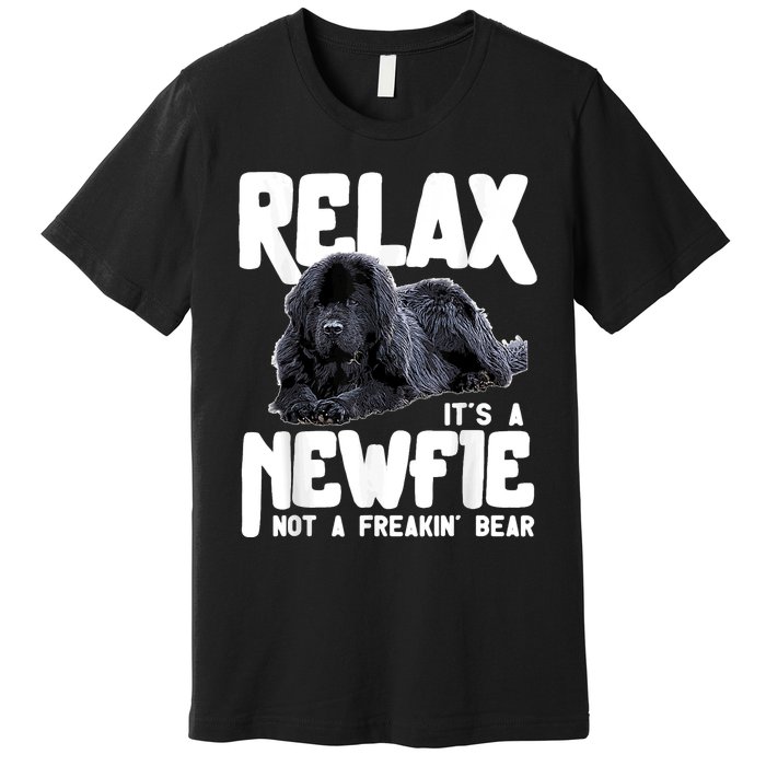 Relax ItS A Newfie Not A Freakin Bear Newfoundland Dog Premium T-Shirt