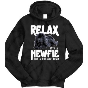 Relax ItS A Newfie Not A Freakin Bear Newfoundland Dog Tie Dye Hoodie