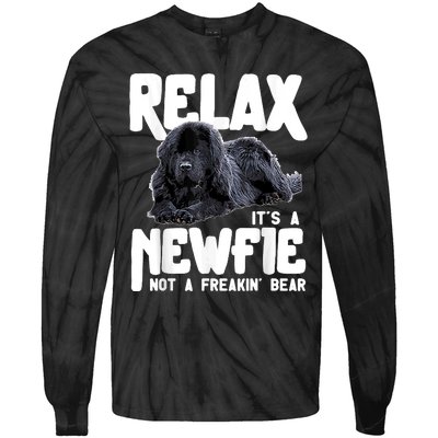 Relax ItS A Newfie Not A Freakin Bear Newfoundland Dog Tie-Dye Long Sleeve Shirt