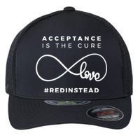 Red Instead Acceptance Of Autism Flexfit Unipanel Trucker Cap