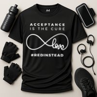 Red Instead Acceptance Of Autism Performance Shirt