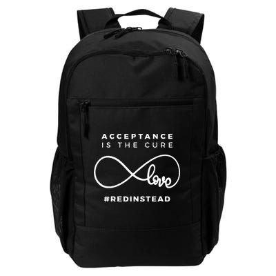 Red Instead Acceptance Of Autism Backpack