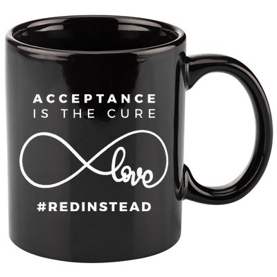 Red Instead Acceptance Of Autism 11oz C Handle Ceramic Mug