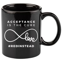 Red Instead Acceptance Of Autism 11oz C Handle Ceramic Mug