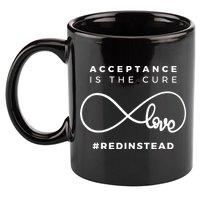 Red Instead Acceptance Of Autism 11oz C Handle Ceramic Mug