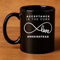 Red Instead Acceptance Of Autism 11oz C Handle Ceramic Mug
